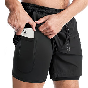 Nueva Llegada, Conjunto de 2 Piezas, Pantalones Cortos Deportivos 2 en 1 para Hombre, con Múltiples Bolsillos, de Secado Rápido, para Deportes y Fitness - Product Image 2