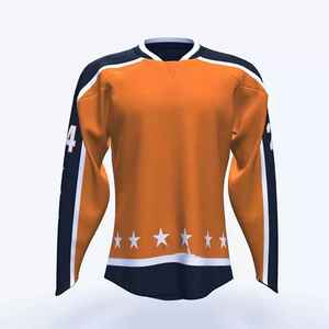 Maillot de hockey sur glace pour joueurs d'équipe, taille adulte, personnalisable, léger, dernier design, avec impression numérique réversible, vente en gros - Product Image 1