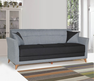 Conjunto de sofá moderno de estilo europeo de alta calidad, cojín de almacenamiento de cama plegable para interiores de terciopelo de lujo, la mejor tela para sala de estar, Click Clack - Product Image 3