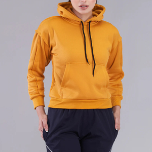 Sweat à capuche pour femme, streetwear d'hiver, imprimé, brodé, personnalisé, de haute qualité, 100% coton, molleton côtelé, pull à poche, couleur unie - Product Image 6