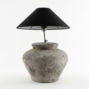 Base de lampe de table rustique en terre cuite Baselamp 02, en céramique artisanale, pour lampe de bureau, vente en gros - Product Image 1