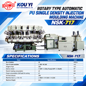Machine de moulage par injection rotative automatique à 24 stations pour chaussures en PU à densité unique - Product Image 6