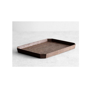 Bandeja de Servir de Madera de Mango Hecha a Mano de Primera Calidad con Asas Resistentes, Diseño Floral Rústico, Plato Decorativo Otomano para el Hogar y Hoteles - Product Image 6
