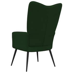 Sillón Relajante de Terciopelo Verde Oscuro, 100% Poliéster, Acero Mediano, para Sala de Estar - Product Image 5