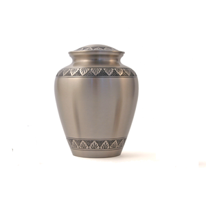 Urna Funeraria Athena Elite Pewter, de Metal, Tamaño Adulto, 200 Cubos, para Cenizas Humanas, Urnas de Aluminio para Entierro y Recuerdo - Product Image 1