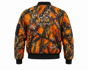 เสื้อแจ็คเก็ตบอมเบอร์สตรีทแวร์แบบสั่งทำ OEM ผ้าโพลีเอสเตอร์พิมพ์ลายแบบ Sublimation เต็มตัว ผู้ผลิตเสื้อแจ็คเก็ตลายพรางป่า จัดจำหน่ายจากโรงงาน - Product Image 4