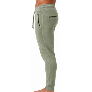 Eazwears Custom <b>Mens</b> Waffle Knit <b>Joggers</b> <b>Slim</b> <b>Fit</b> Casual Textured Trousers Elastic Waist Drawstring Heavyweight Polyester/Cotton - Product Image 2