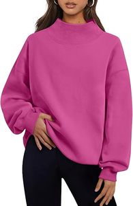 Womens Oversized Sweatshirts <b>Mock</b> <b>Neck</b> Pullover Long Sleeve <b>Tops</b> Fall Fashion Outfits 2026 Clothes - Product Image 1