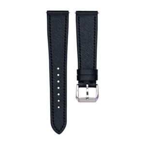 Bracelet de montre professionnel en cuir Saffiano durable à grain croisé pour montres de luxe, idéal pour le style de bureau et les occasions de succès - Product Image 5