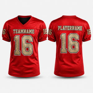 Camiseta de Fútbol Americano Personalizada con Cuello en V, Manga Corta, Ropa Deportiva Verde, Camiseta de Fútbol para Adultos - Product Image 1
