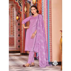 FANCY RUSSIAN SEQUENCE BORDER WORK TOP BOTTOM CON DUPATTA - Product Image 1