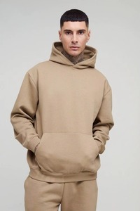 Ensemble de survêtement unisexe kaki à capuche, longueur intégrale, 100 % coton, respirant, anti-plis, décontracté, pour l'hiver, avec logo imprimé, design 2-en-1 - Product Image 6