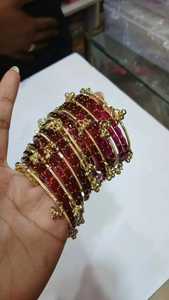 <b>Glass</b> Chudiyan Sets Elegant Style Latest Festive Eid & Party Wear Kashmiri <b>Bangle</b> Churian For Girls - Product Image 2