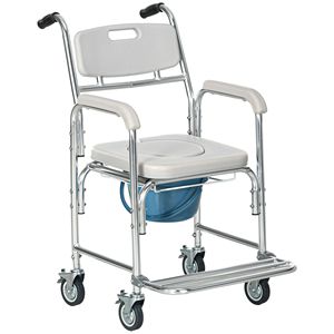 Sedia Comoda 3 in 1 con Ruote Impermeabili Imbottite, Design Portatile per Supporto fino a 150 Kg, Colore Grigio - Product Image 1