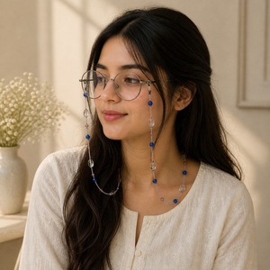 Chaînes de lunettes antidérapantes florales pour femmes Jaunty, porte-lunettes, accessoires de retenue pour lunettes, 70 cm, modèle ES-1151 - Product Image 2