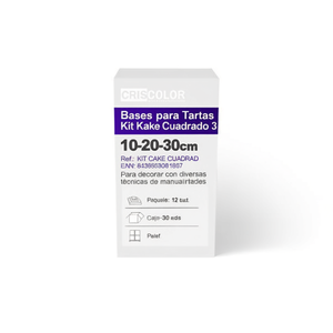 Base per Torta a Tre Livelli Quadrata in Misure 10, 20, 30cm, Accessori per Decorazione Torte 3U - Product Image 1
