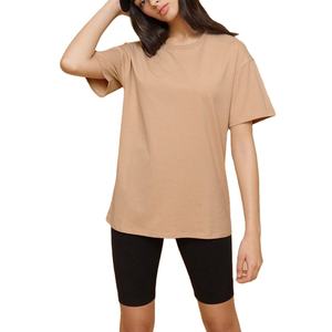 Camiseta Oversize de Algodón 100% para Mujer, Hombro Caído, Manga Corta, Ajuste Holgado, Anti-Pilling, Personalizable OEM, de Gran Gramaje - Product Image 2