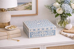 Caja de Joyería de Lujo Hecha a Mano con Incrustaciones de Hueso y Resina, Diseño Elegante para Mujer, Caja Decorativa para Guardar Joyas - Product Image 4