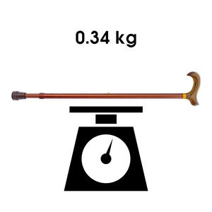 Canne de marche en alliage d'aluminium de qualité supérieure marron avec hauteur réglable et capacité de charge de 110kg pour homme - Product Image 4