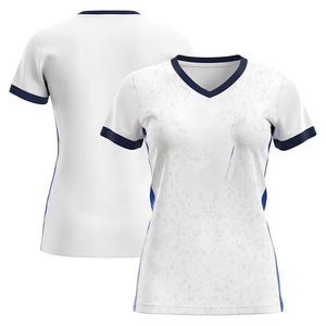 Maillot de football pour femmes, design tendance, col en V, prix de gros, matière légère et respirante en mélange de polyester - Product Image 4