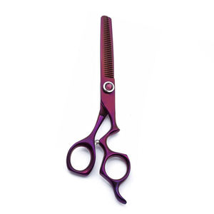 Professional Thinning Scissors Stainless Steel Blade Purple Hair Salon <b>Shears</b> Right Handed <b>Long</b> <b>Handle</b> - Product Image 4