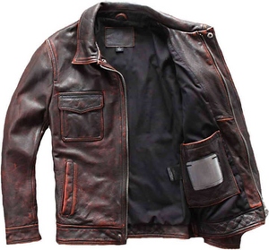 Chaqueta de Motociclista Casual para Hombre SASPORTS LEAGUE, de Cuero Sintético Pulido, con Cuello Alto, Cierre Frontal, Resistente al Viento y Transpirable para Otoño - Product Image 1