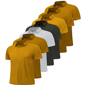 Men's Solid Color Short Sleeve <b>Polo</b> <b>Shirts</b> Casual Knitted Plain Dyed Regular Fit Blue <b>Navy</b> Gray White Black - Product Image 2