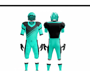 Ensemble d'uniformes de football américain personnalisés, tissu léger et respirant |   Ensemble de football avec maillot et pantalon |   Polyester respirant - Product Image 1