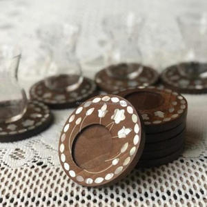 Premium Quality Mother of Pearl Coasters Resin Bone Inlay Coaster <b>Sets</b> <b>for</b> <b>Tea</b> Coffee in Classic Style <b>for</b> Home Hotel Restaurant - Product Image 5