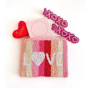 Porte-monnaie personnalisé en perles de rocaille rose citron, magnifique porte-monnaie avec des caractéristiques d'accessoire tendance - Product Image 4