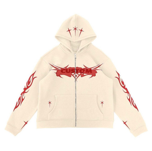 Ensembles de survêtements d'hiver StreetWear personnalisés vintage en coton épais pour hommes, avec impression en relief, pantalons évasés et empilés, et sweats à capuche unisexes - Product Image 1