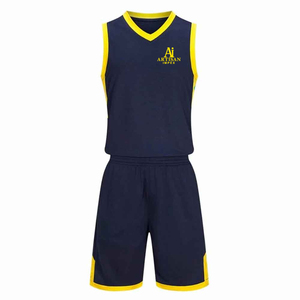 Uniforme de baloncesto deportivo de alta calidad con logotipo personalizado, camiseta y pantalones cortos para hombre - Product Image 1