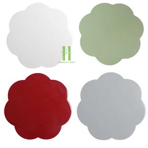 Nuevos manteles individuales de estilo bohemio de laca metálica plateada ecológica de gama alta, varios colores, placa de cargador OEM para Decoración - Product Image 2