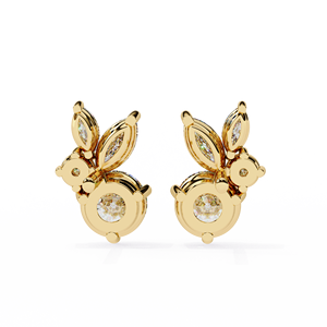 Pendientes Aries Jewel de Diseño Clásico con Diamantes Cultivados en Laboratorio de Corte Mixto, Oro de 14K, Certificados por IGI, Ideales para Regalo, Fiestas y Aniversarios - Product Image 4