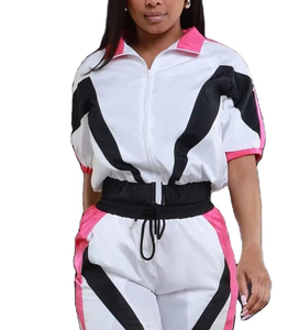Zipper Custom <b>Women</b> Summer Nylon Windbreaker Zipper <b>Jacket</b> Pants Tracksuits - Product Image 6