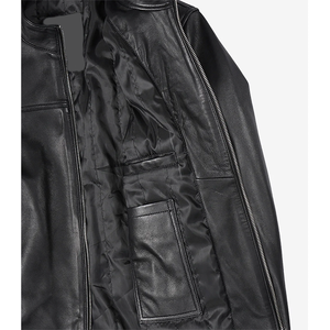 2026 OEM Most Demanding Original Black Cowhide <b>Leather</b> <b>Jackets</b> For <b>Men's</b> 100%High Quality Low MOQ Winter Heated Fashion <b>Jackets</b> - Product Image 5