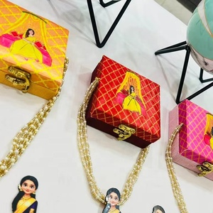 Elegant Handmade Ethnic Jewelry Gift Box Set Decorative Storage Box for Weddings Designer Trinket Box Vibrant Printed Boxes - Product Image 1