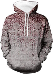 Sudadera con capucha de patrón sólido con bordado 3D personalizado con impresión digital 100% algodón invierno de gran tamaño diseño de piedra sólida - Product Image 2