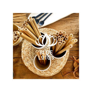 หลอดดูดน้ำไม้ไผ่แบบใช้ซ้ำได้ ขายดีที่สุด สำหรับดื่มน้ำประจำวัน และอุปกรณ์ครัวที่ทนทาน คุณภาพพรีเมียม วัสดุบริสุทธิ์ - Product Image 1