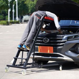 Piattaforma di Lavoro Regolabile per Auto da 48-76 Pollici ad Alta Capacità con 4 Ruote Girevoli da 400 LBS, Attrezzo Robusto per Riparazioni Auto - Product Image 6