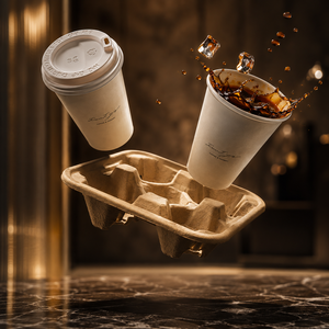 Plateau porte-gobelets écologique 4 tasses pour cafés, bars à jus, services de restauration et événements 2026 - Product Image 4