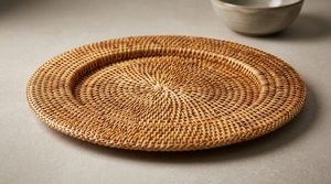 Vietnam Handmade Rattan Placemat Natural Fiber Charger Plates and <b>Table</b> <b>Mats</b> for Catering Wedding and Restaurant Use - Product Image 2