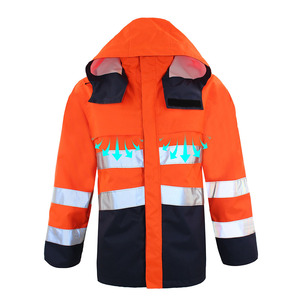 Chaquetas de Seguridad de Invierno Fluorescentes Personalizadas de Alta Visibilidad, Resistentes al Viento, con Cinta Reflectante - Product Image 1