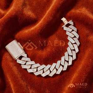 Pulsera de Cadena Fina con Moissanita en Oro Rosa, Joyería de Moda para Uso Diario, Regalo para Hombres y Mujeres, Estilo Los Ángeles - Product Image 2