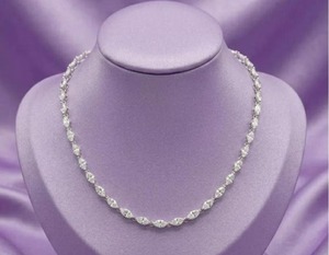Luxury Moissanite Tennis Necklace Elegant Diamond Look Hip Hop Jewellery Iced Out Chain Statement Jewelry Gift - Product Image 1