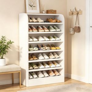 Mobiletto Portascarpe in Metallo Moderno Salvaspazio per Casa e Garage in Stile Rustico - Product Image 4