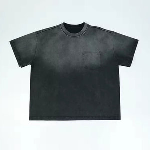 T-shirt délavé au soleil de haute qualité en mélange de coton, confortable - Product Image 1