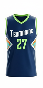 Uniformes de Baloncesto Personalizados al por Mayor para Clubes |   Uniforme de Equipo Unisex sin Mangas |   Ropa Deportiva de Secado Rápido con el Último Diseño - Product Image 2