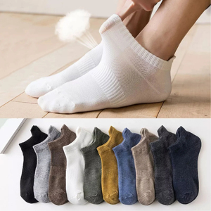 Men's High Quality Solid Color Short Ankle <b>Socks</b> Running Casual Knitted Quick Drying <b>Grip</b> Cotton <b>Socks</b> - Product Image 5