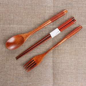 Ensemble cuillère et fourchette en bois très demandé, avec ustensiles de cuisine durables pour les repas quotidiens, les dîners en plein air et l'approvisionnement hôtelier - Product Image 6